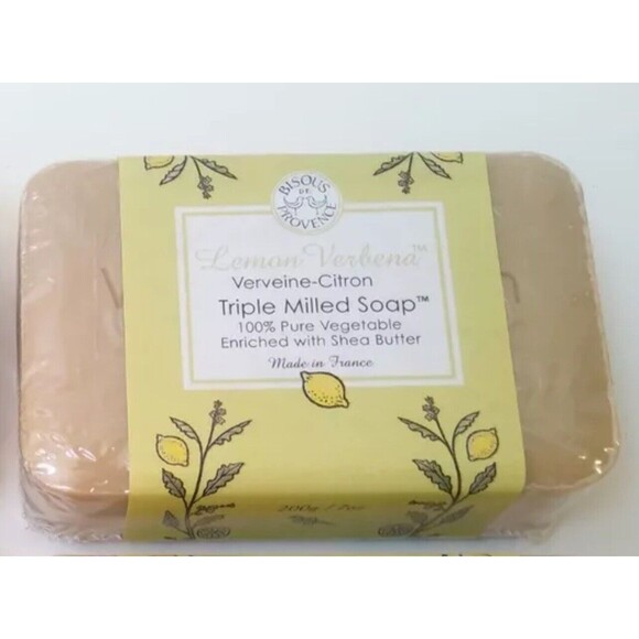 4 X Trader Joe's Bisous de Provence Lemon Verbena Triple Milled Soap Shea Butter - Picture 2 of 5